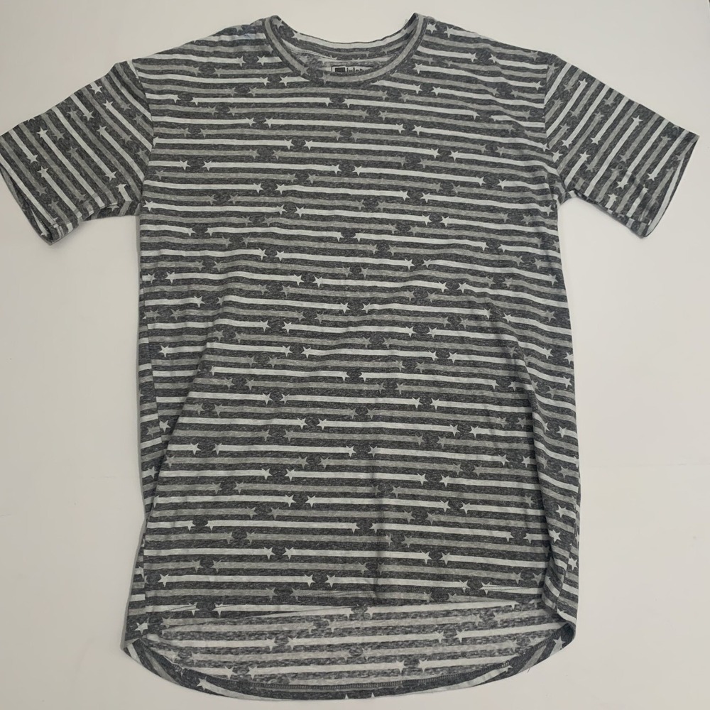 LuLaRoe Simply Comfortable Oversized T Shirt Womens Small Stars Grey White